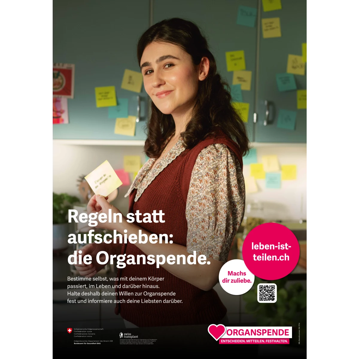 Plakat «Organspende regeln»