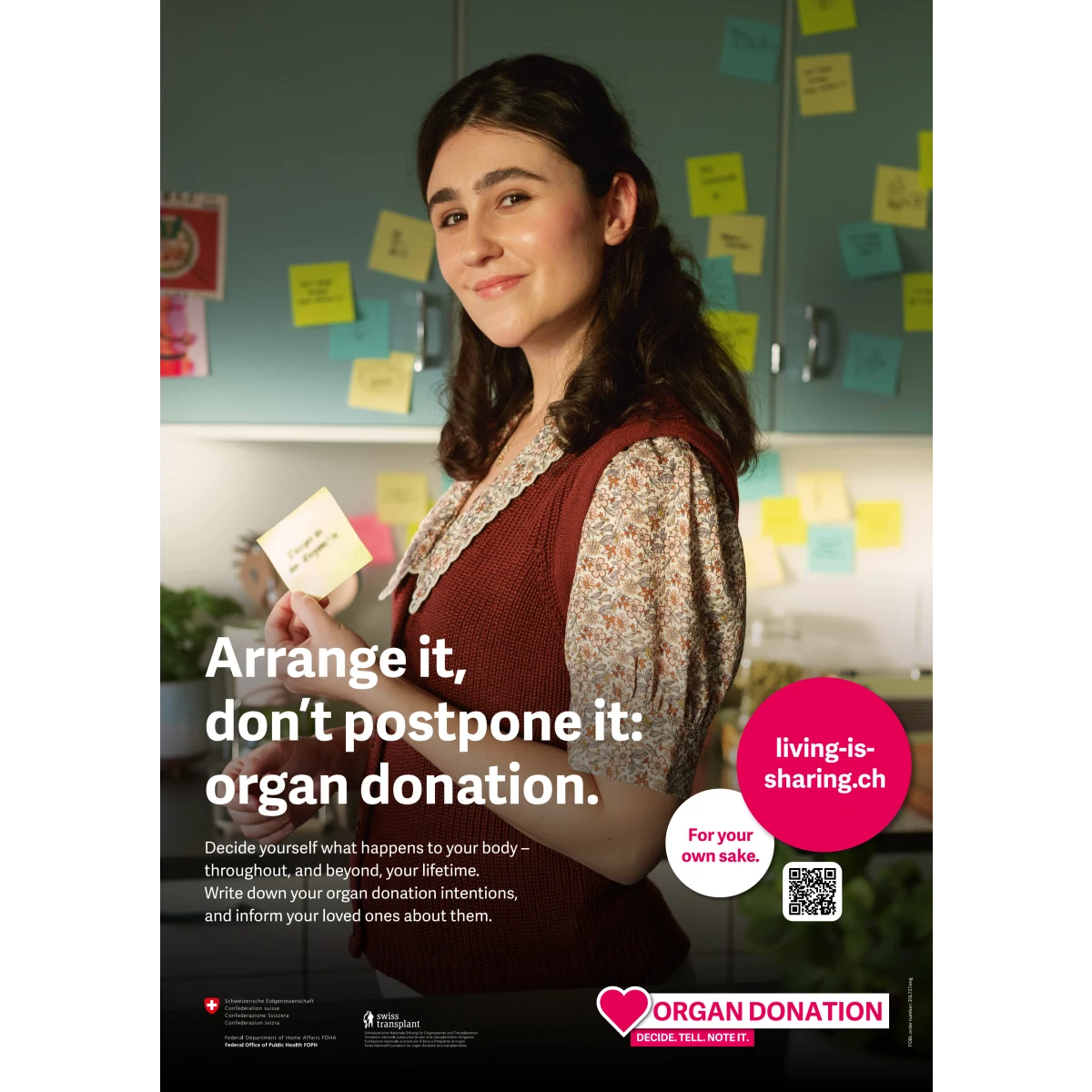 Poster «Arrange organ donation»