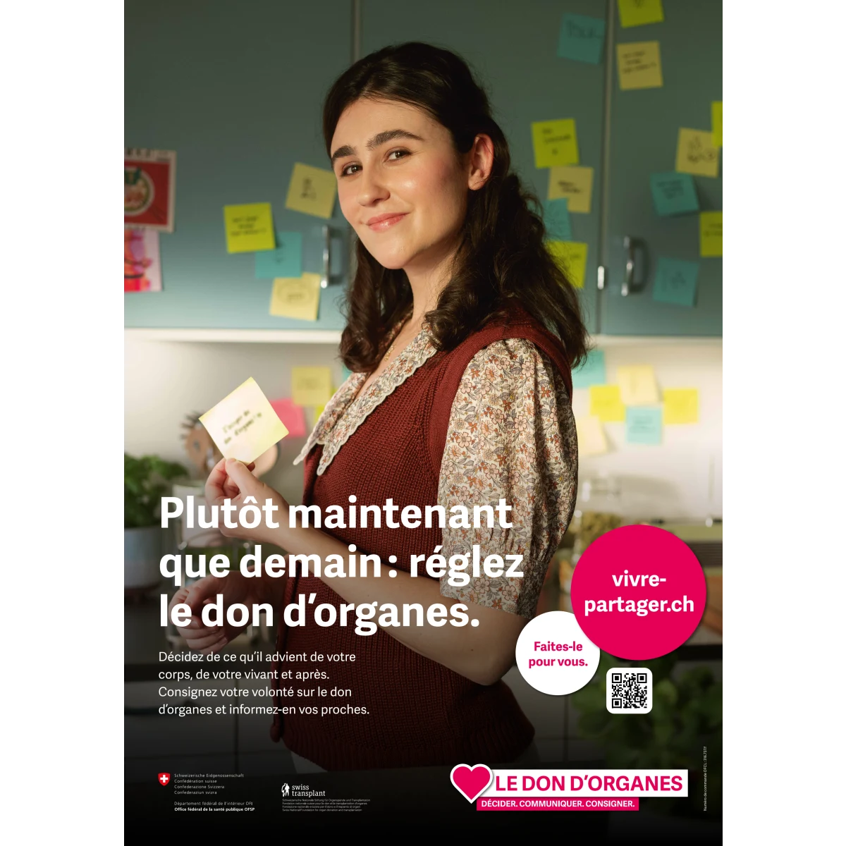 Affiche «Réglez le don d’organes»