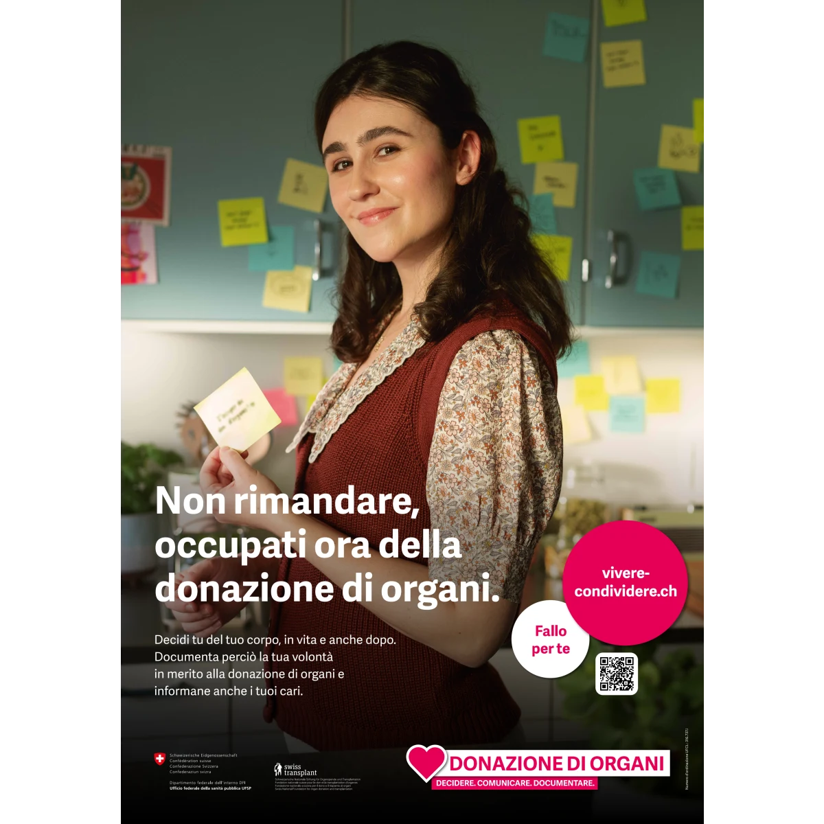 Manifesto «Donazione d’organi: occupati»