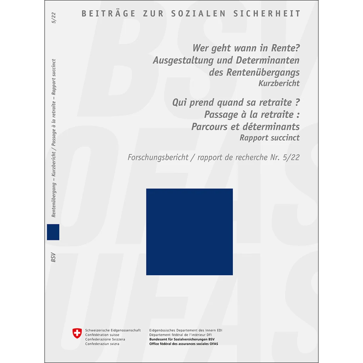 Rentenübergang – Kurzbericht 5/22