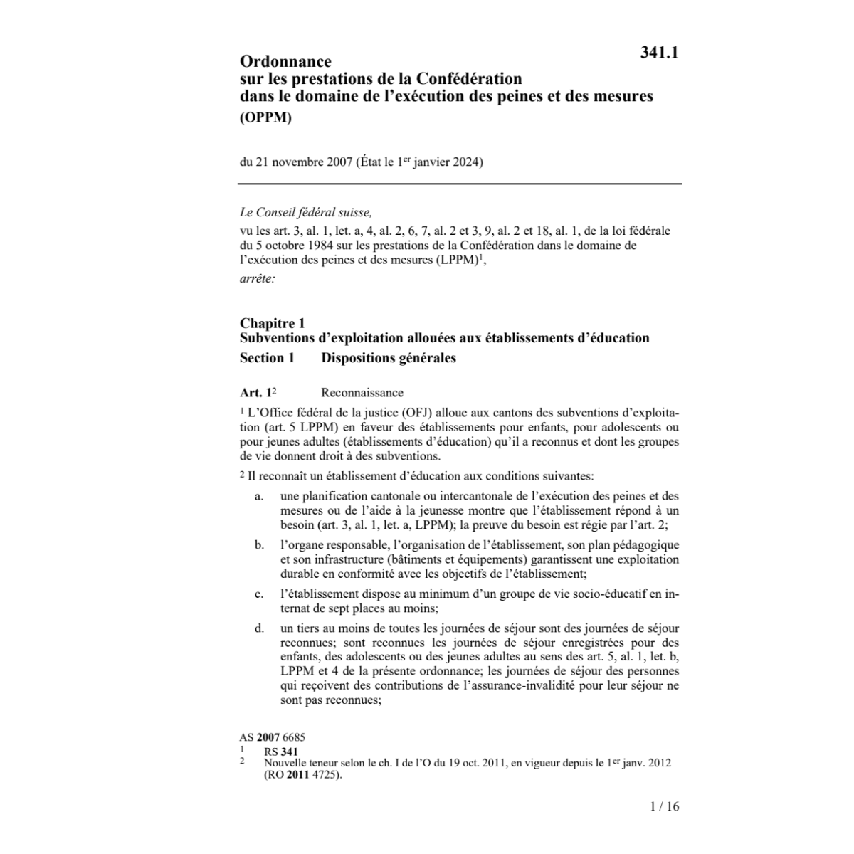 O exécution des peines et mesures, OPPM