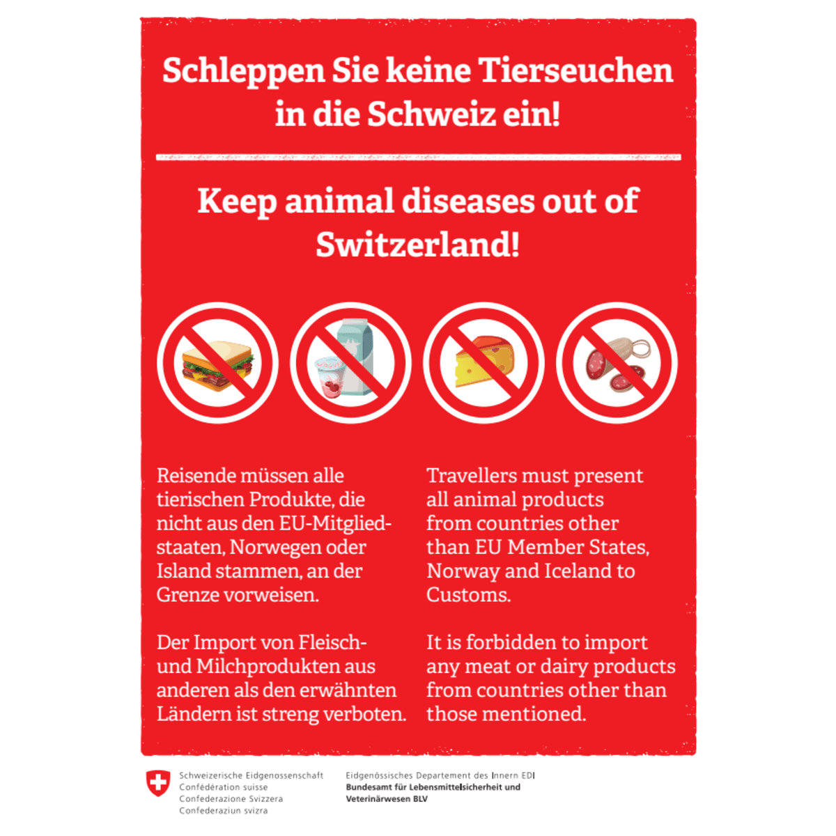 Flyer Tierseuchen Deutsch / Englisch