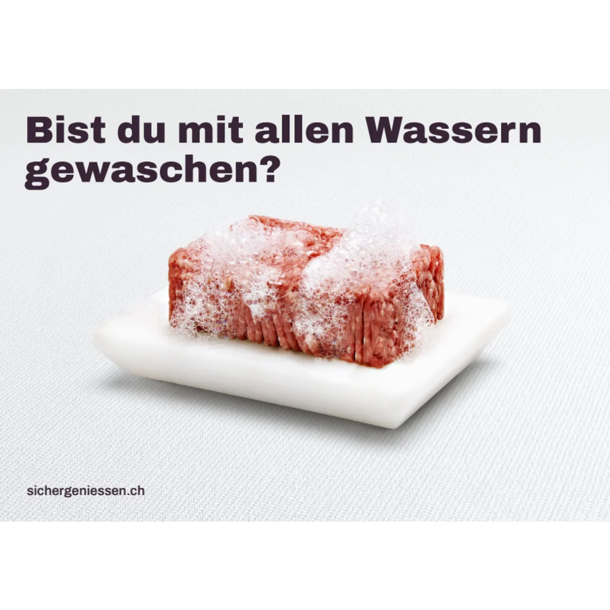 Postkarte «richtig waschen»