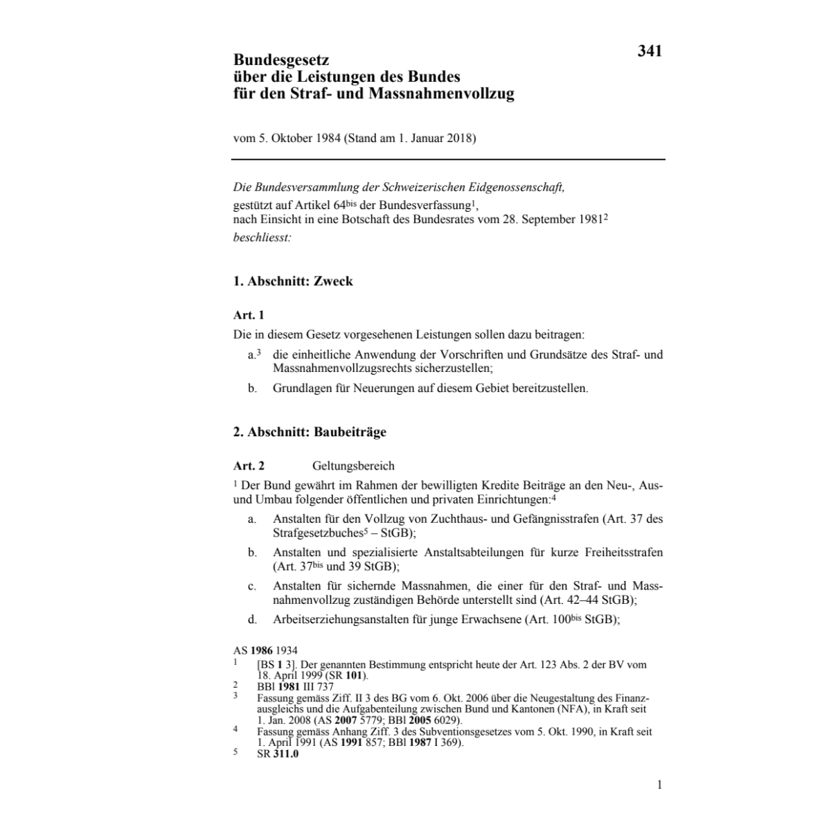BG Straf- und Massnahmevollzug, LSMG