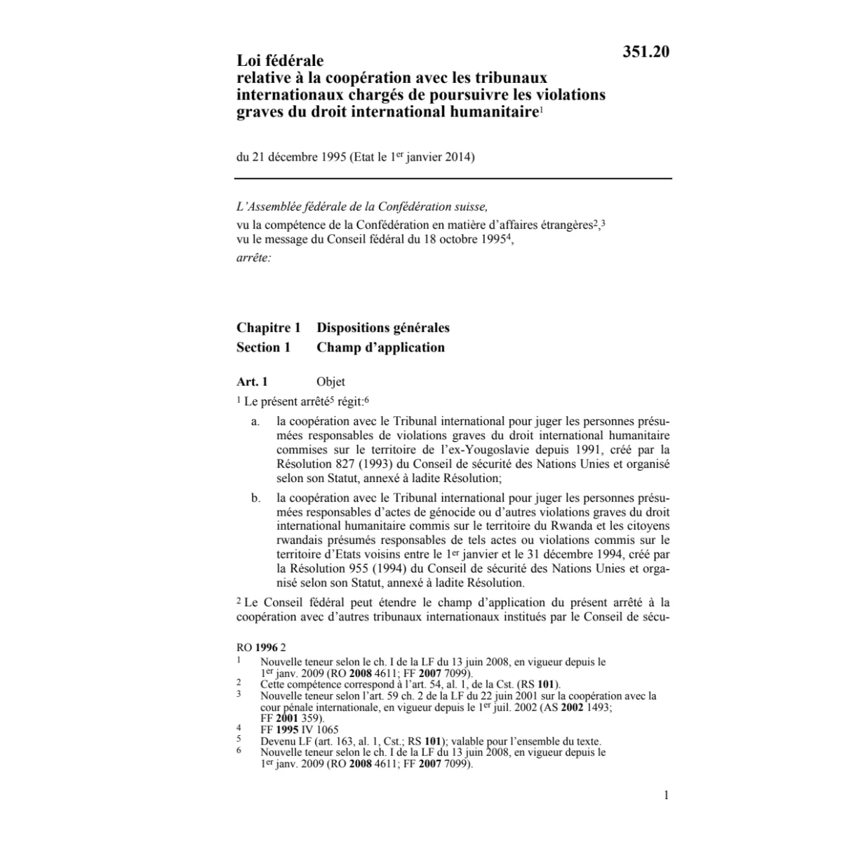 AF violations graves droit international