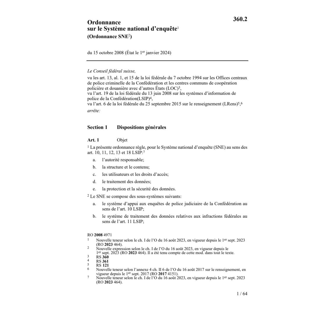 Ordonnance JANUS