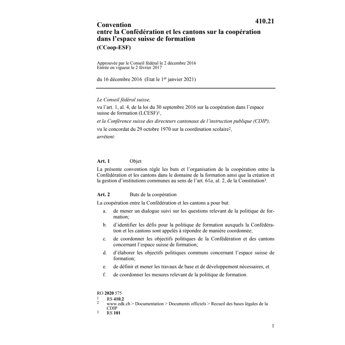 Conv. 16.12.16 Conf. cantons coopération