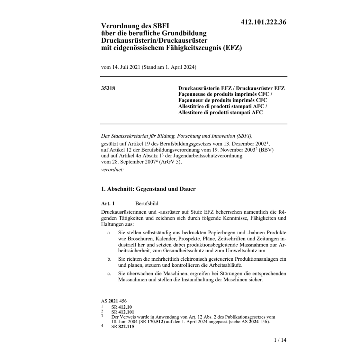 V 14.7.21 Grundbildung Druckausrüsterin