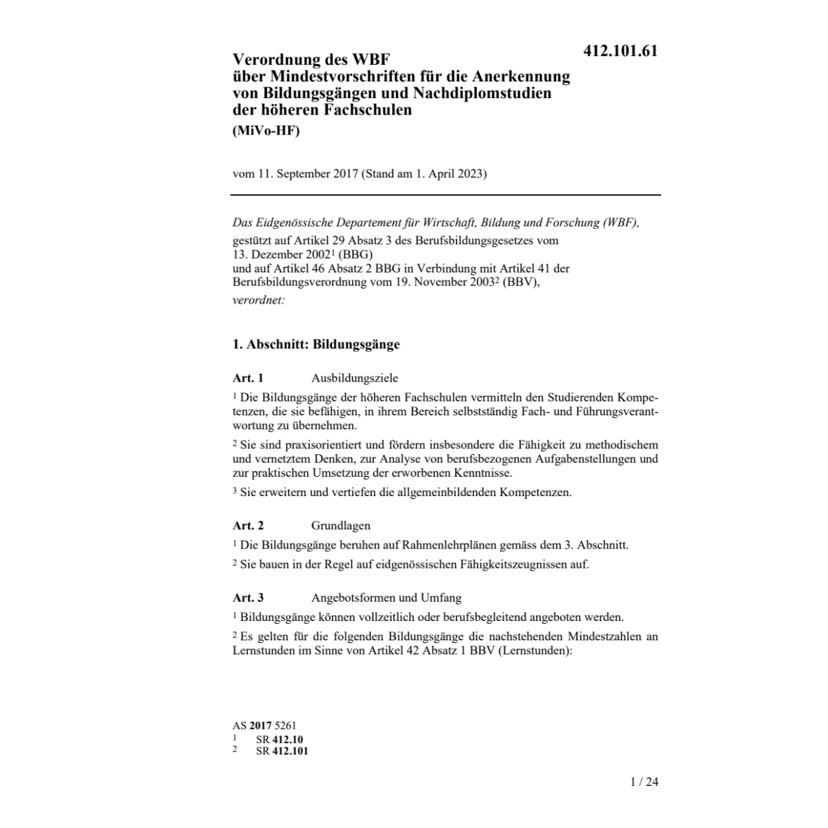 V Anerkennung Nachdiplomstudien MiVo-HF