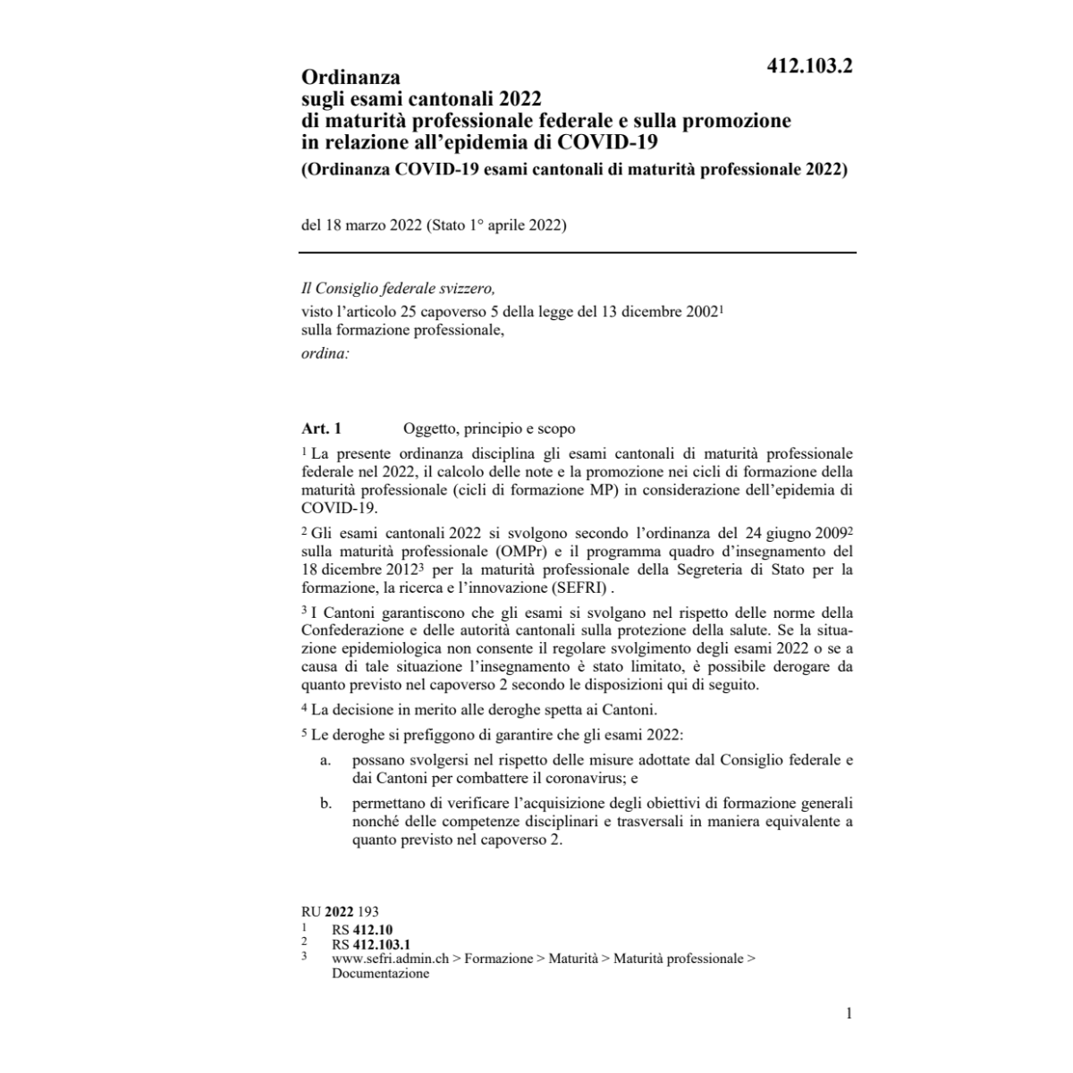 O COVID-19 esami cant. maturità profess.