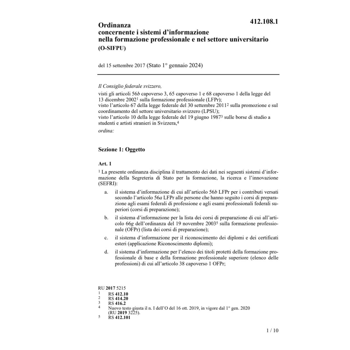 O form. prof. settore uni, O-SIFPU