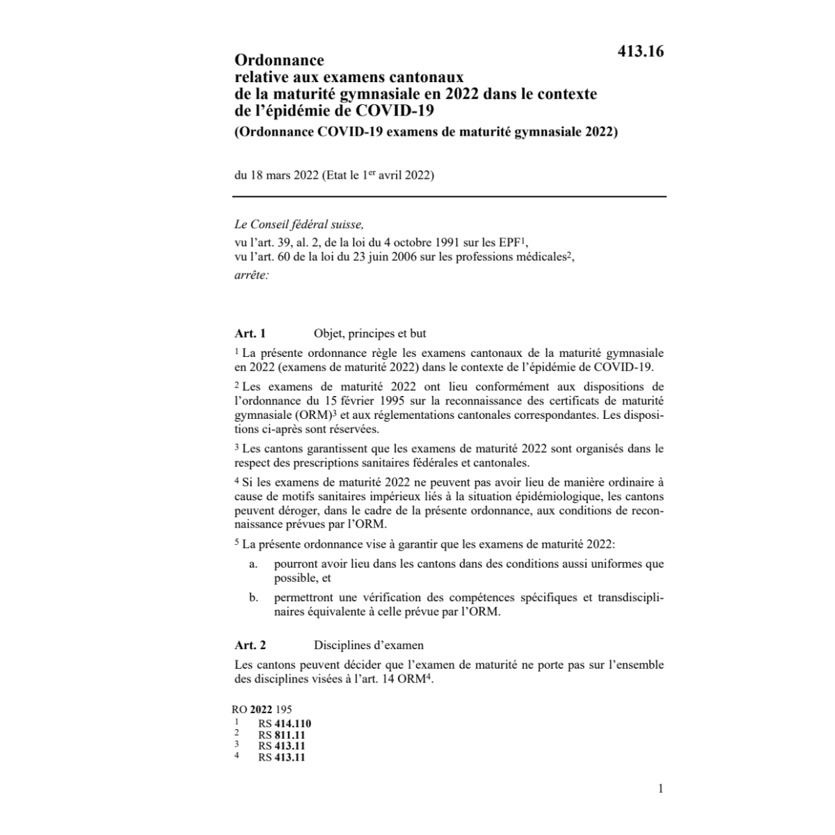O COVID-19 examens maturité gymnasiale