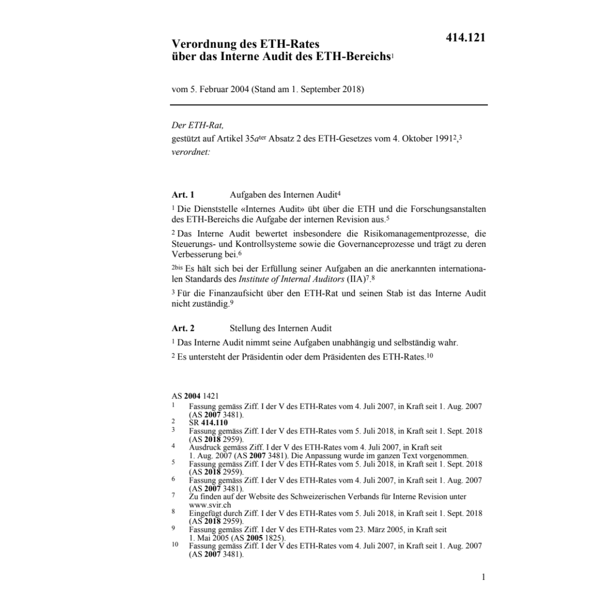 V ETH-Rates Finanzinspektorat