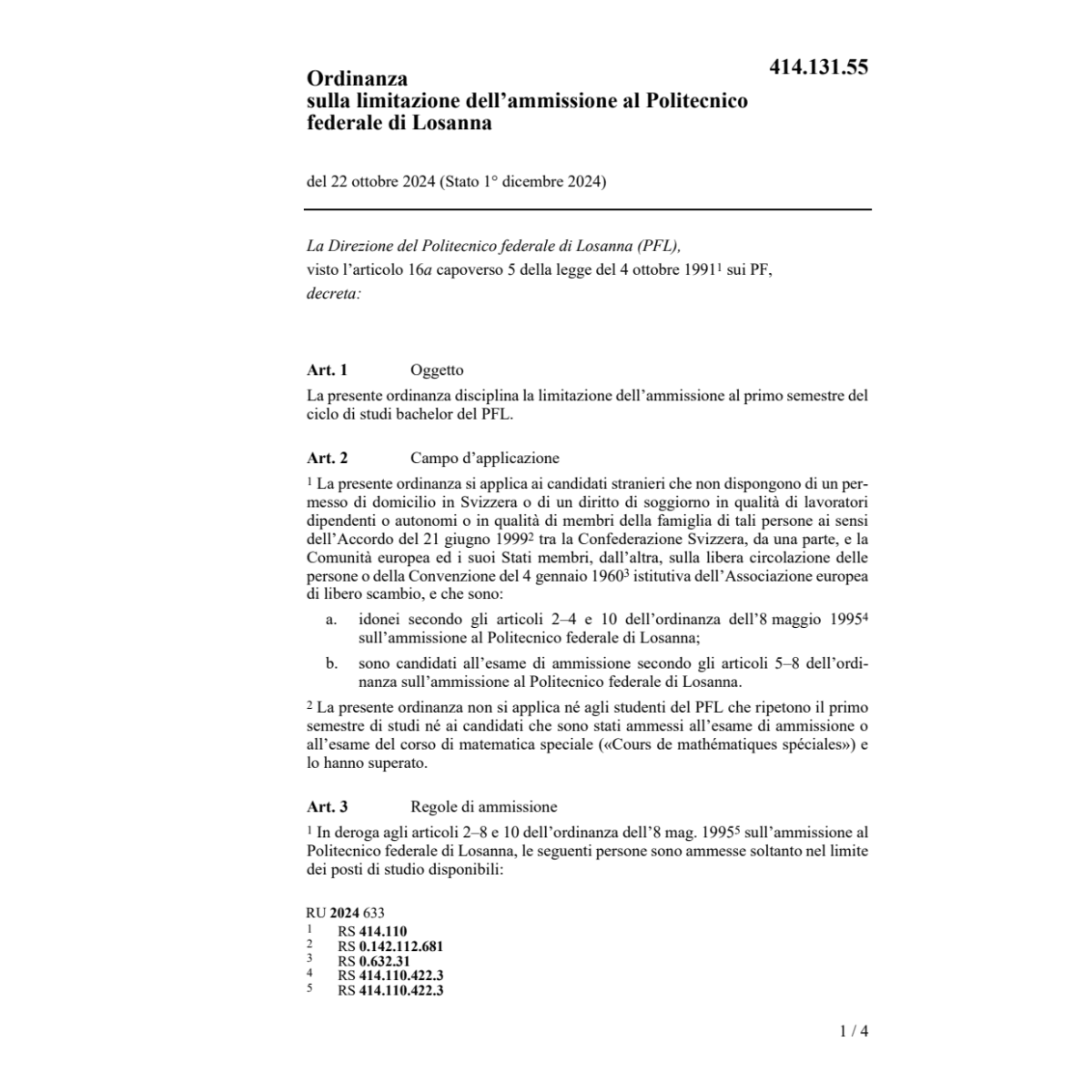 O 22.10.24 limit. ammissione Politecnico