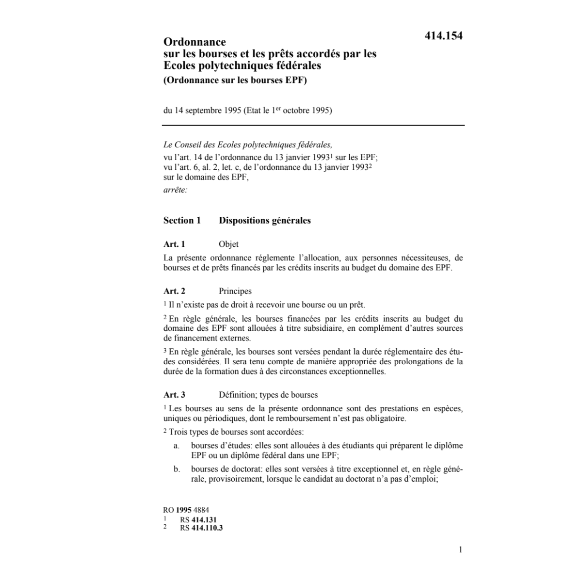 O bourses et prĂȘts accordĂ©es EPF