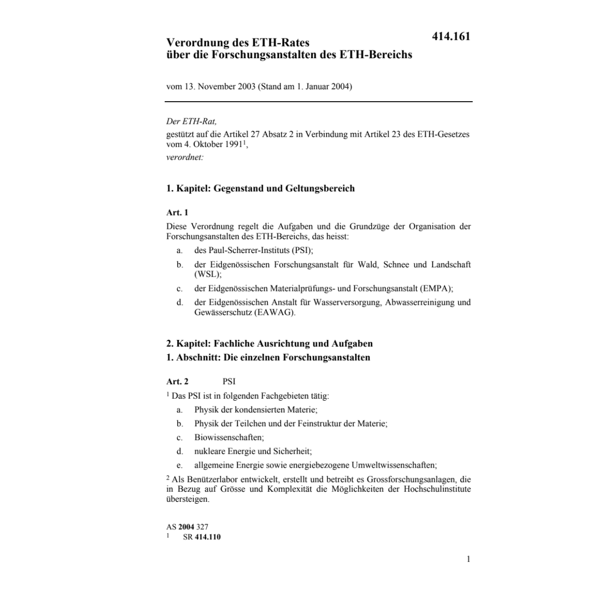 V ETH-Rates Forschungsanstalten V ETH-Rates Forschungsanstalten