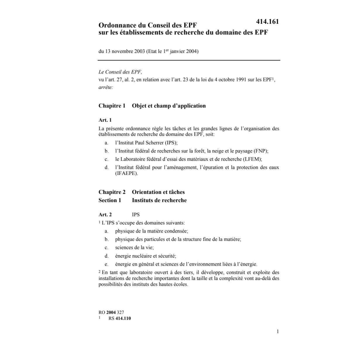 O Conseil EPF établissement EPF