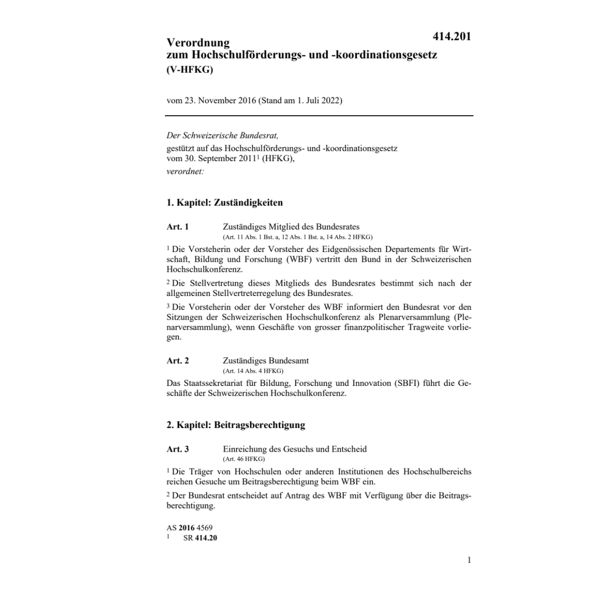 V Hochschulförderungsgesetz V-HFKG