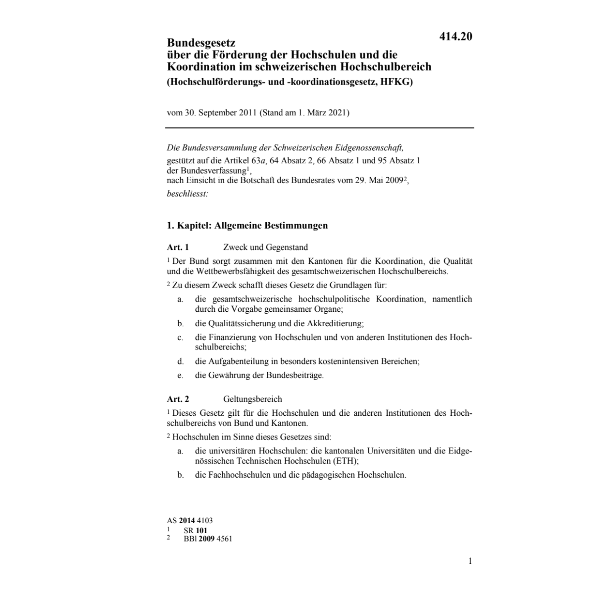 Hochschulförderungsgesetz HFKG