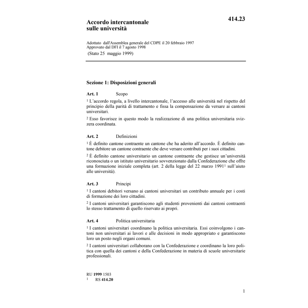 Accordo intercantonale sulle universita