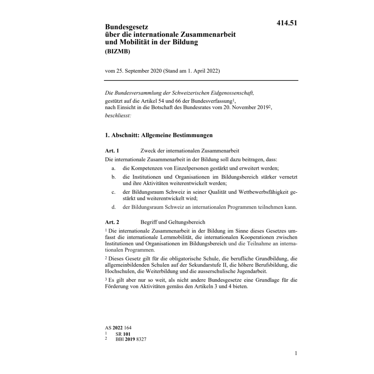 BG Bildung und Mobilitätsförderung
