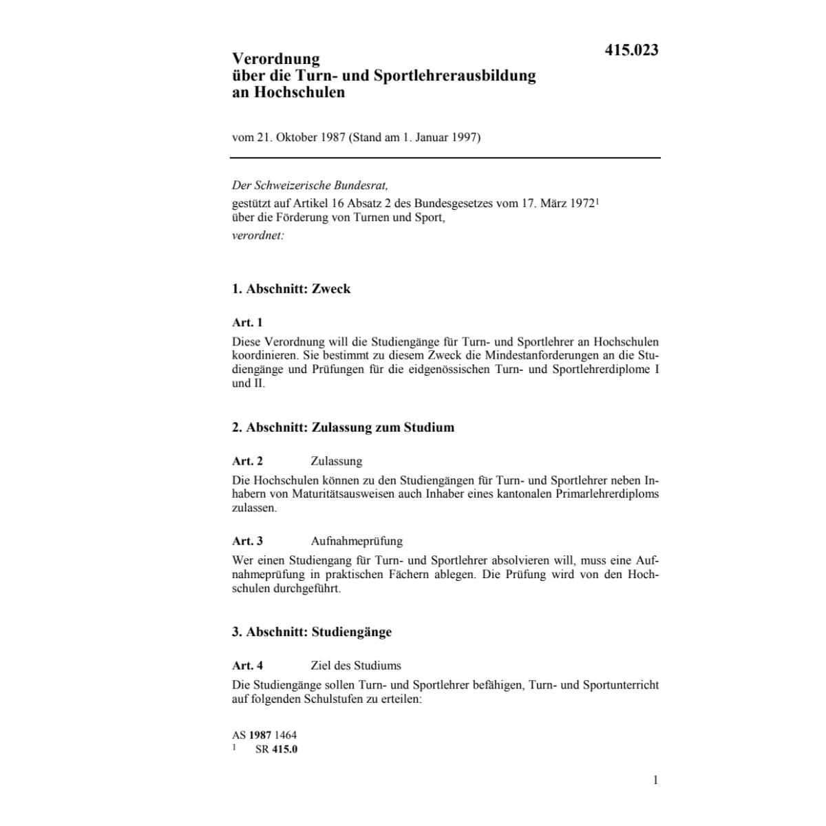 V Turn- und Sportlehrerausbildung