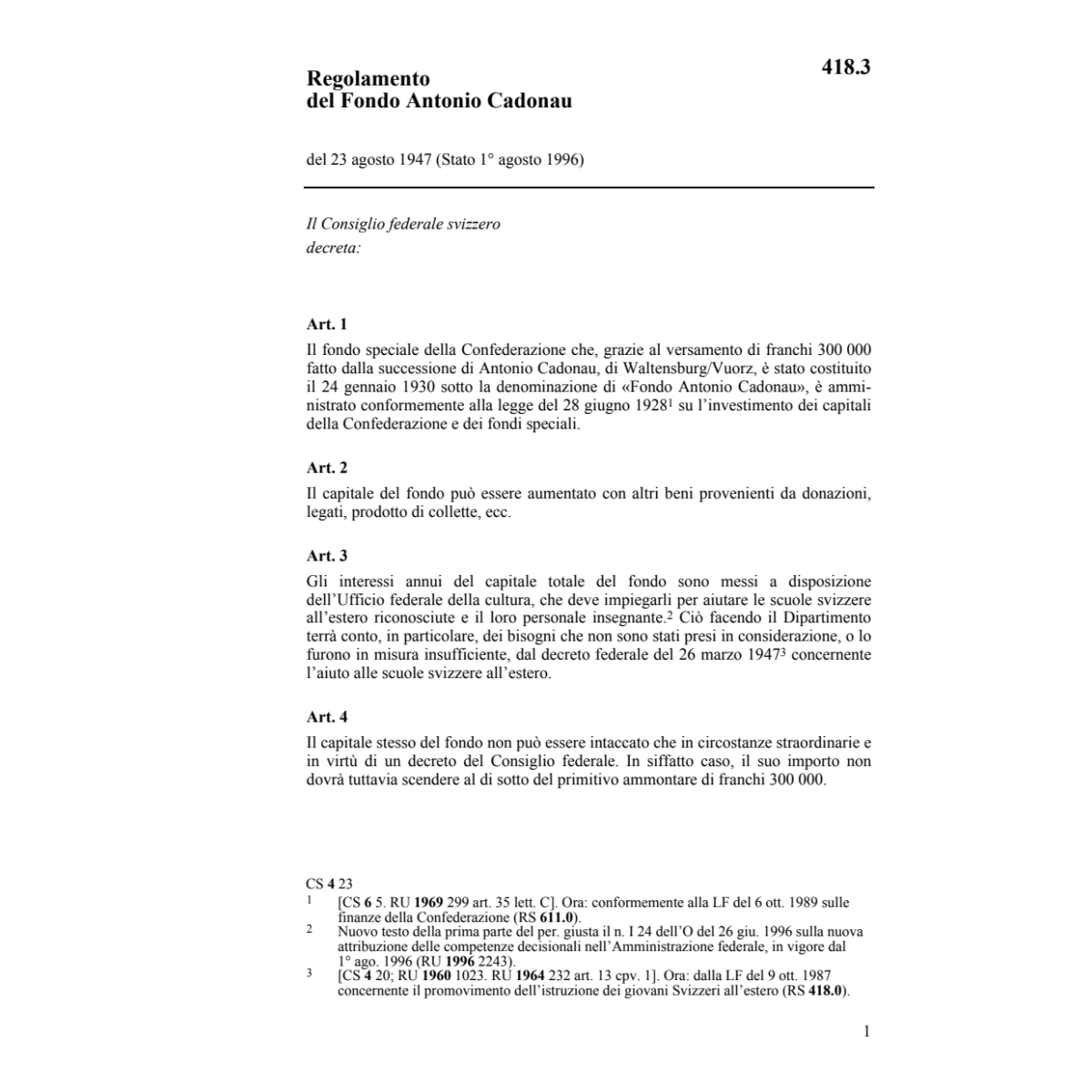 R Fondo Antonio Cadonau