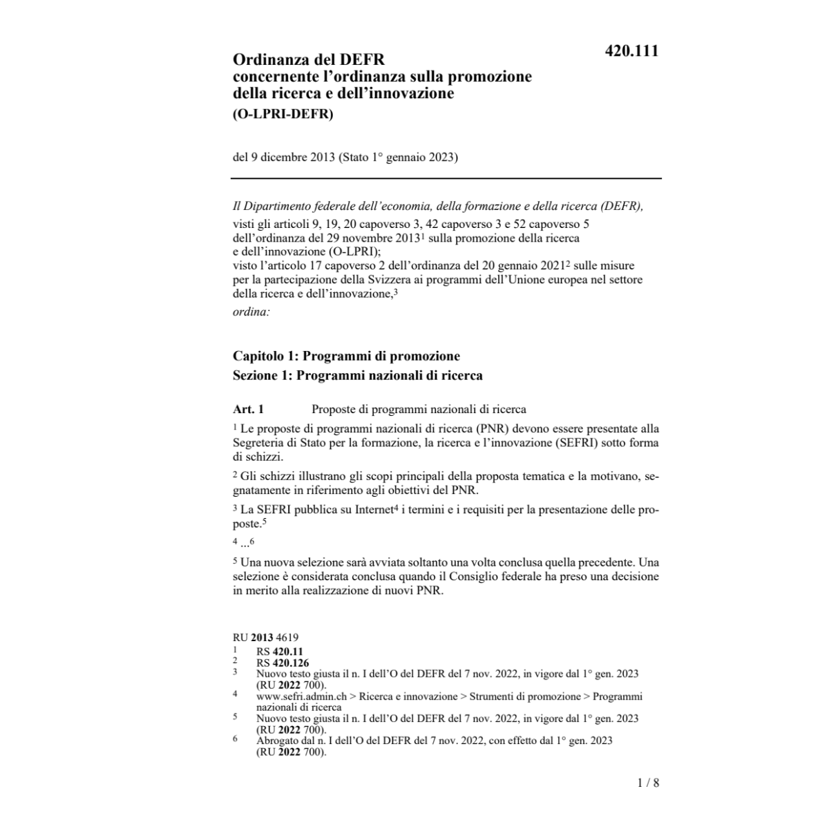 O promoz. ricerca O-LPRI-DEFR
