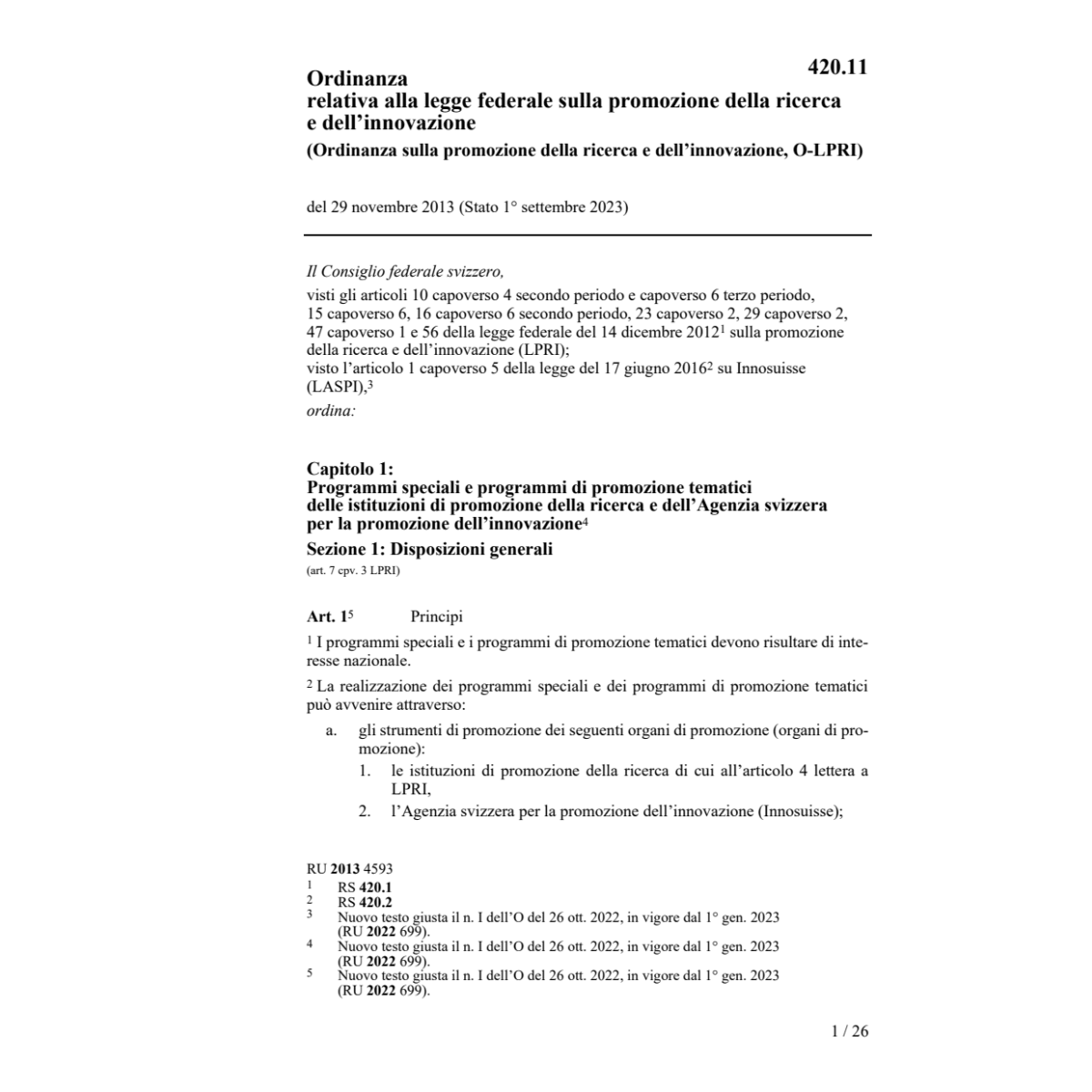 O promoz. ricerca innovazione,O-LPRI