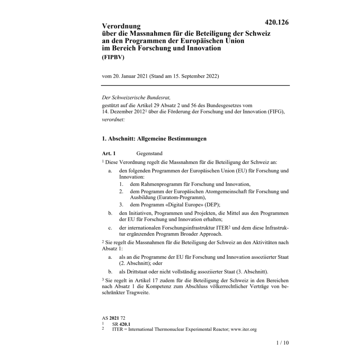 V Beteiligung EU Forschung FRPBV