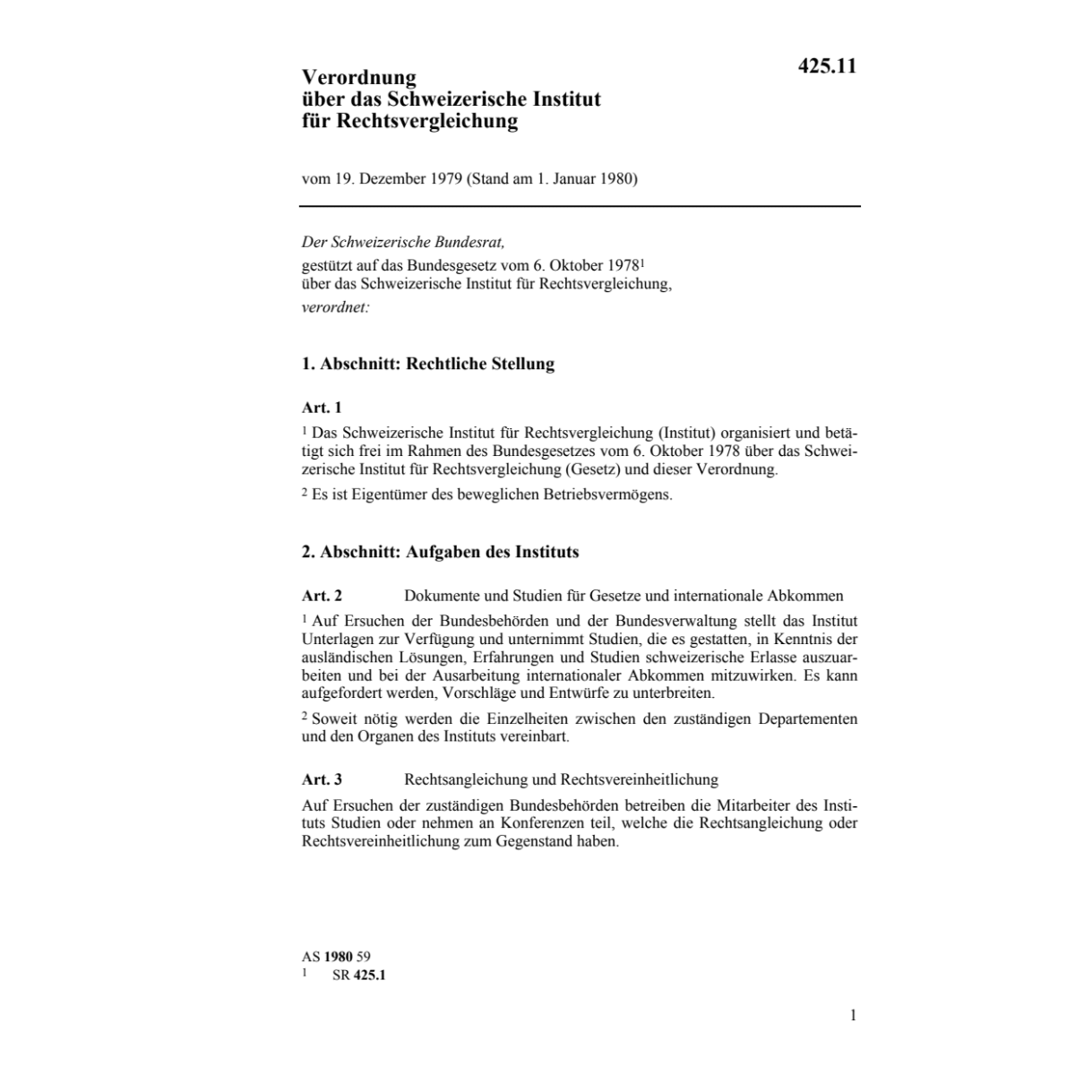 V Institut für Rechtsvergleichung