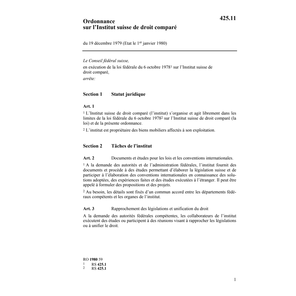 O Institut de droit comparé