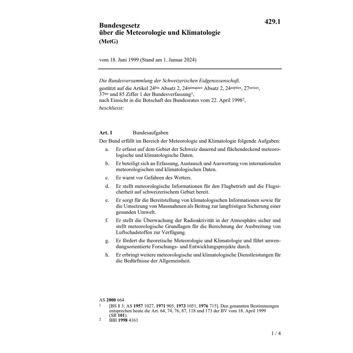 BG Meteorologie und Klimatologie MetG