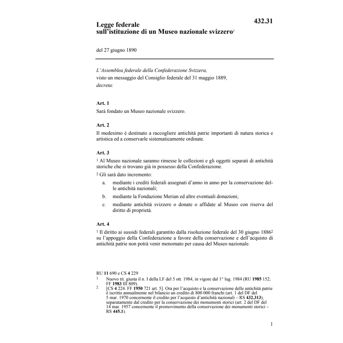 LF Istituzione Museo nazionale svizzero