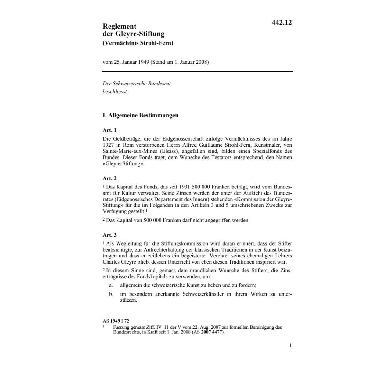 R Gleyre-Stiftung
