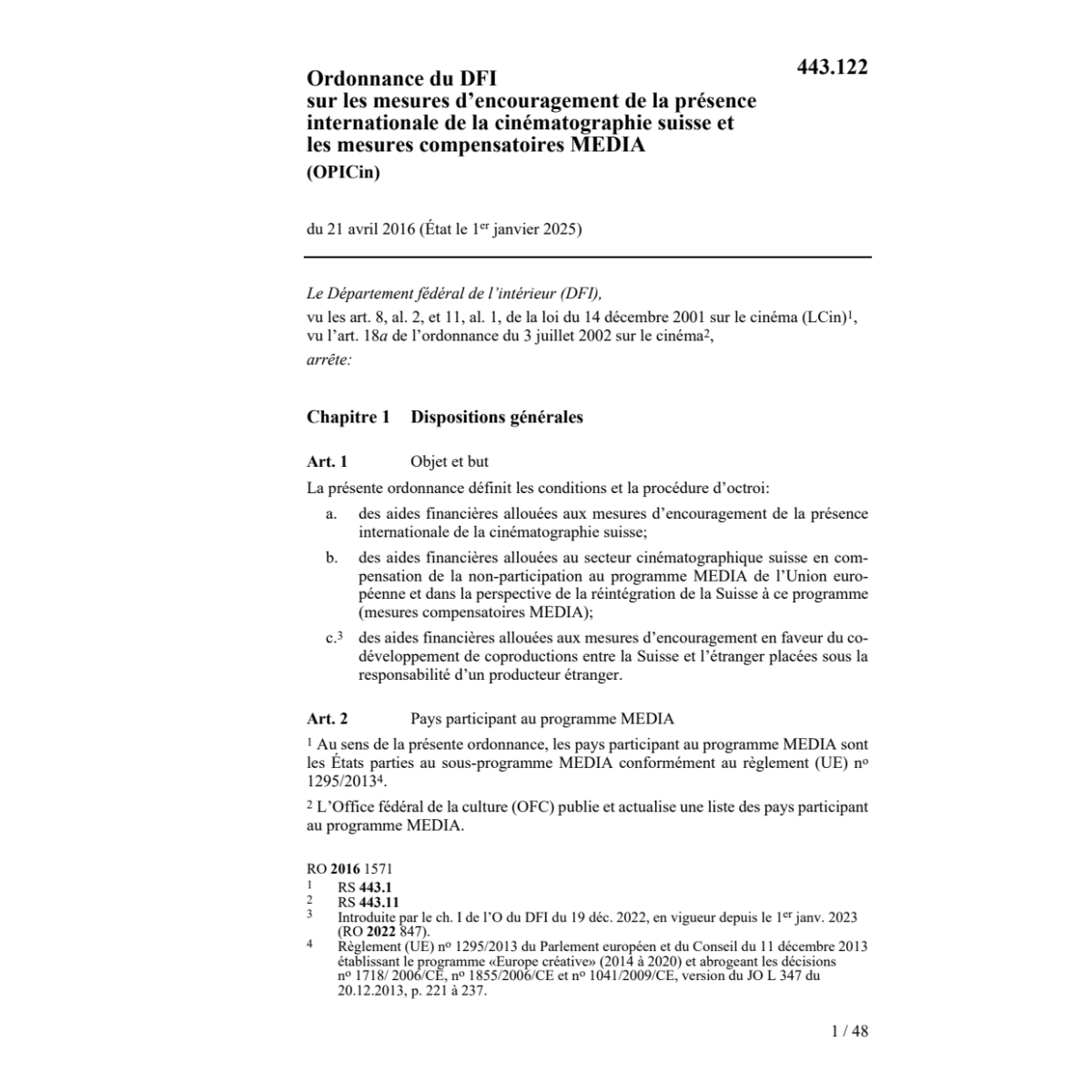 O mesures compensatoires MEDIA