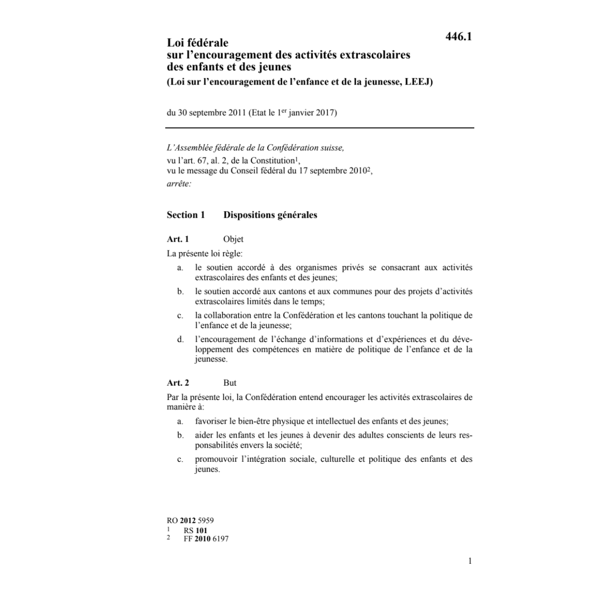 LF Ecouragement jeun.extra-scolaires LAJ