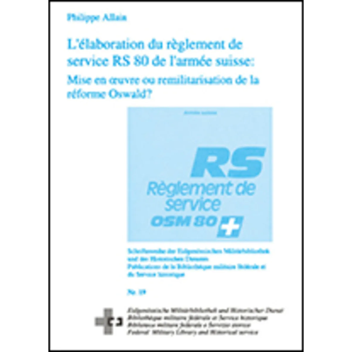 L'élaboration règlement de service RS80