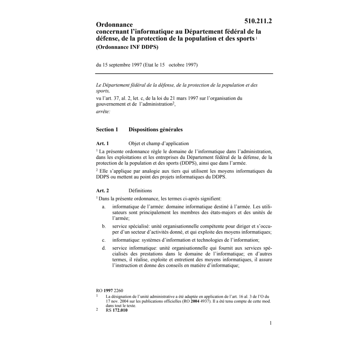 O l'informatique au DPS, O INF DDPS