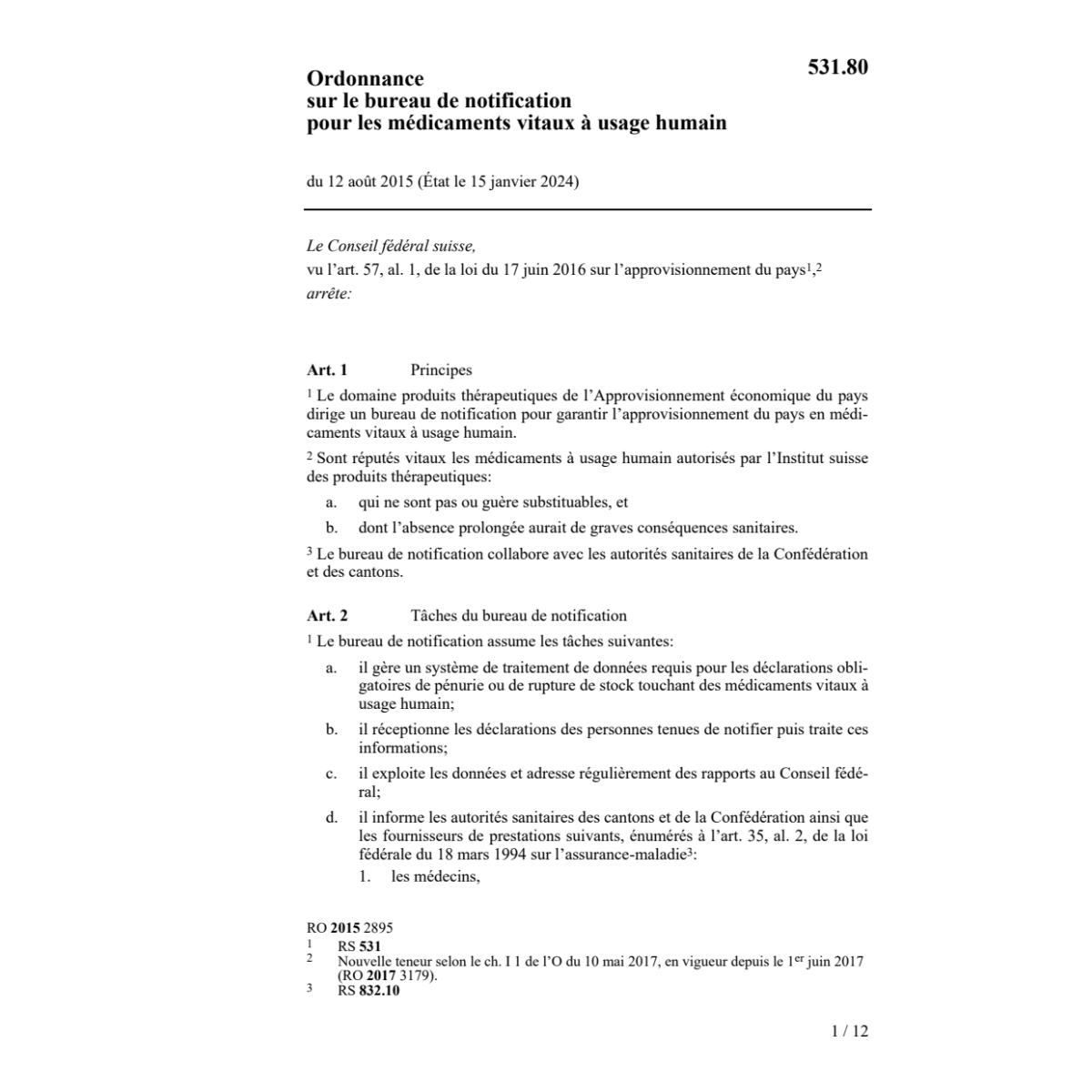 O 12.08.2025 notif. médicaments vitaux