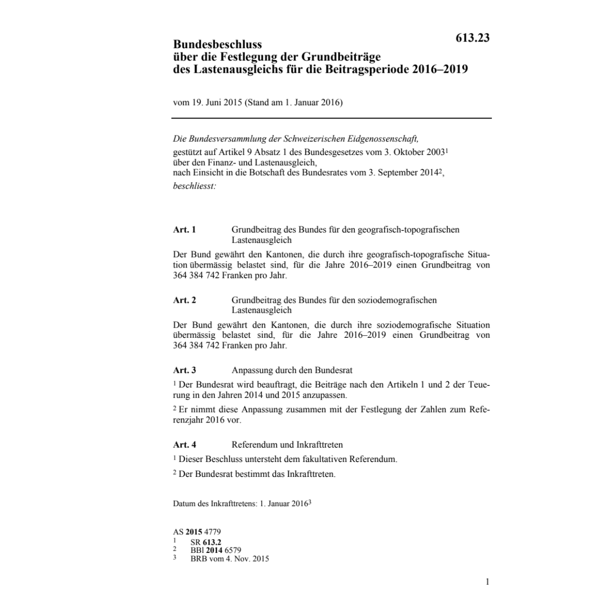 BB Grundbeiträge Lastenausgleich 12-15