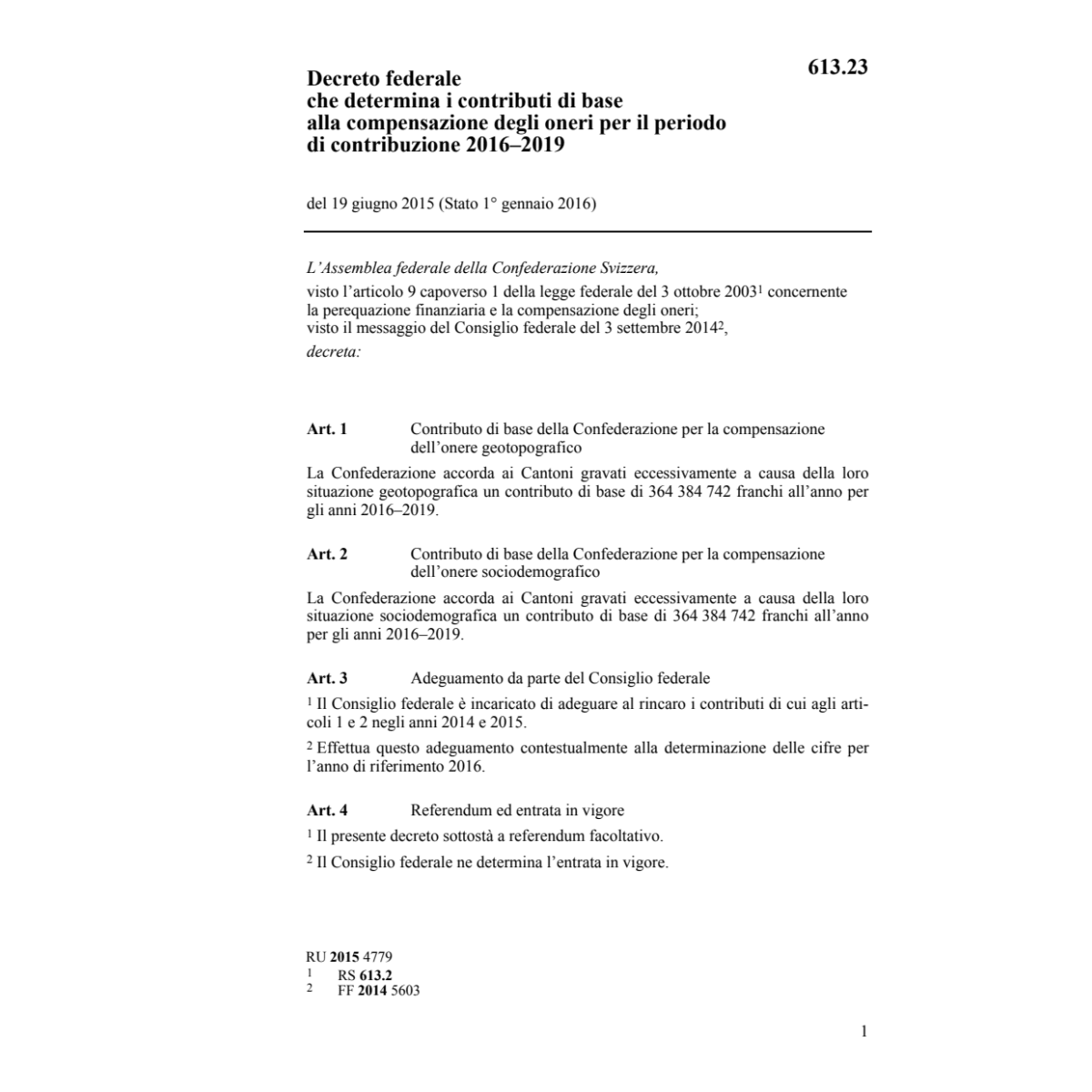 D determina compensazione periodo 12-15