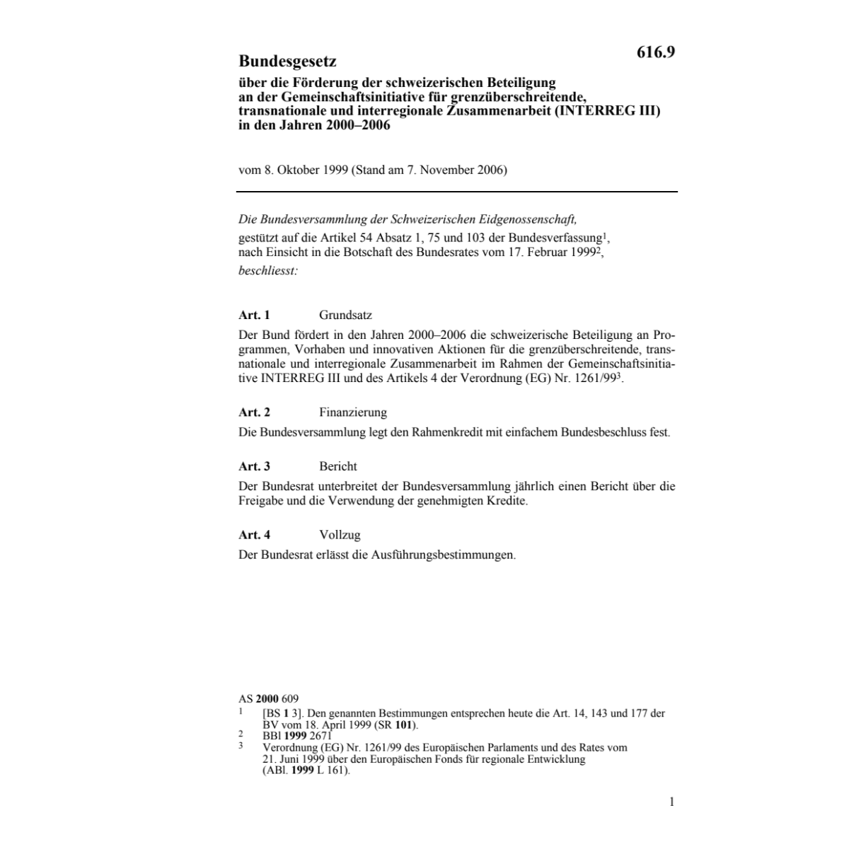 BG Zusammenarbeit INTERREG III