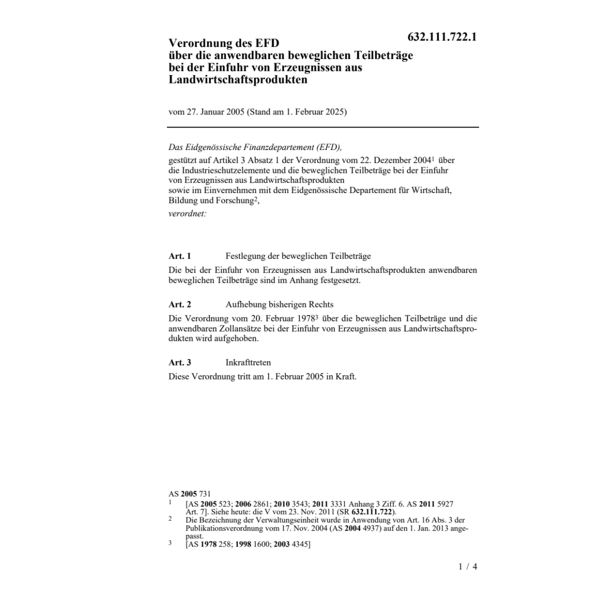 V Zollansätze Landwirtschaftsprodukte