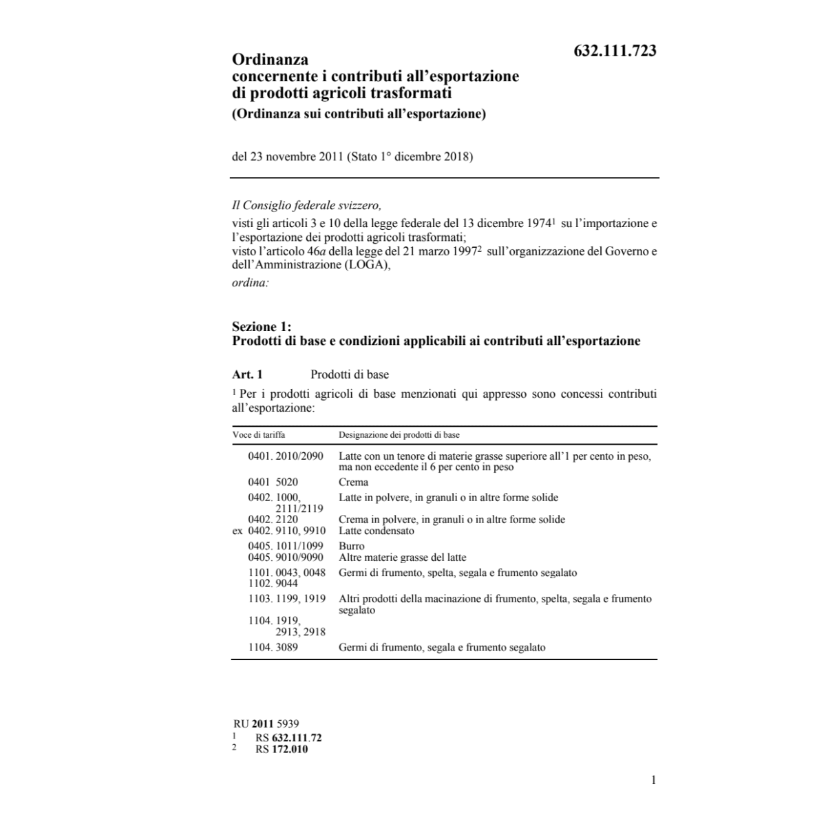 O contributi esportazione
