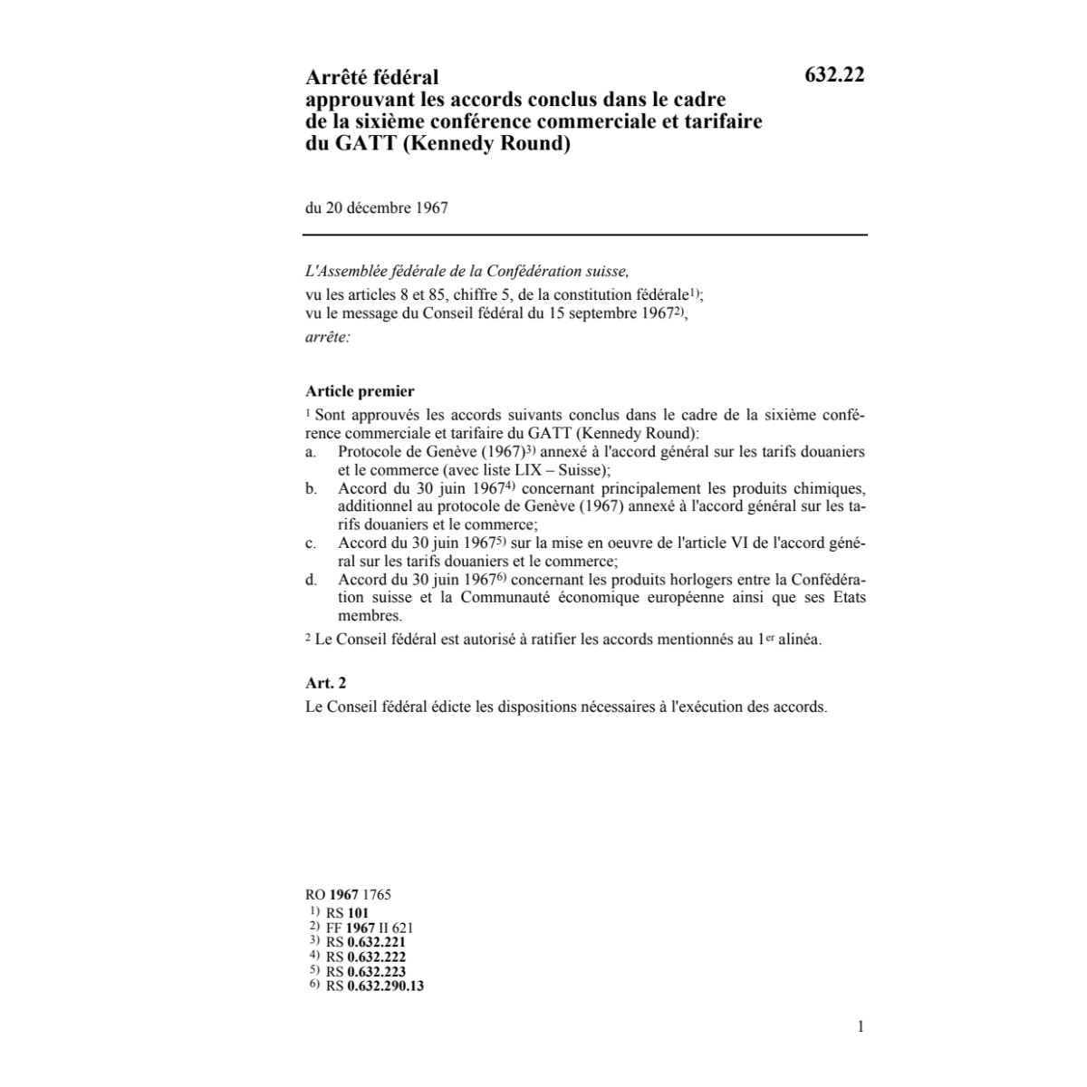 AF conférence commerciale GATT Kennedy