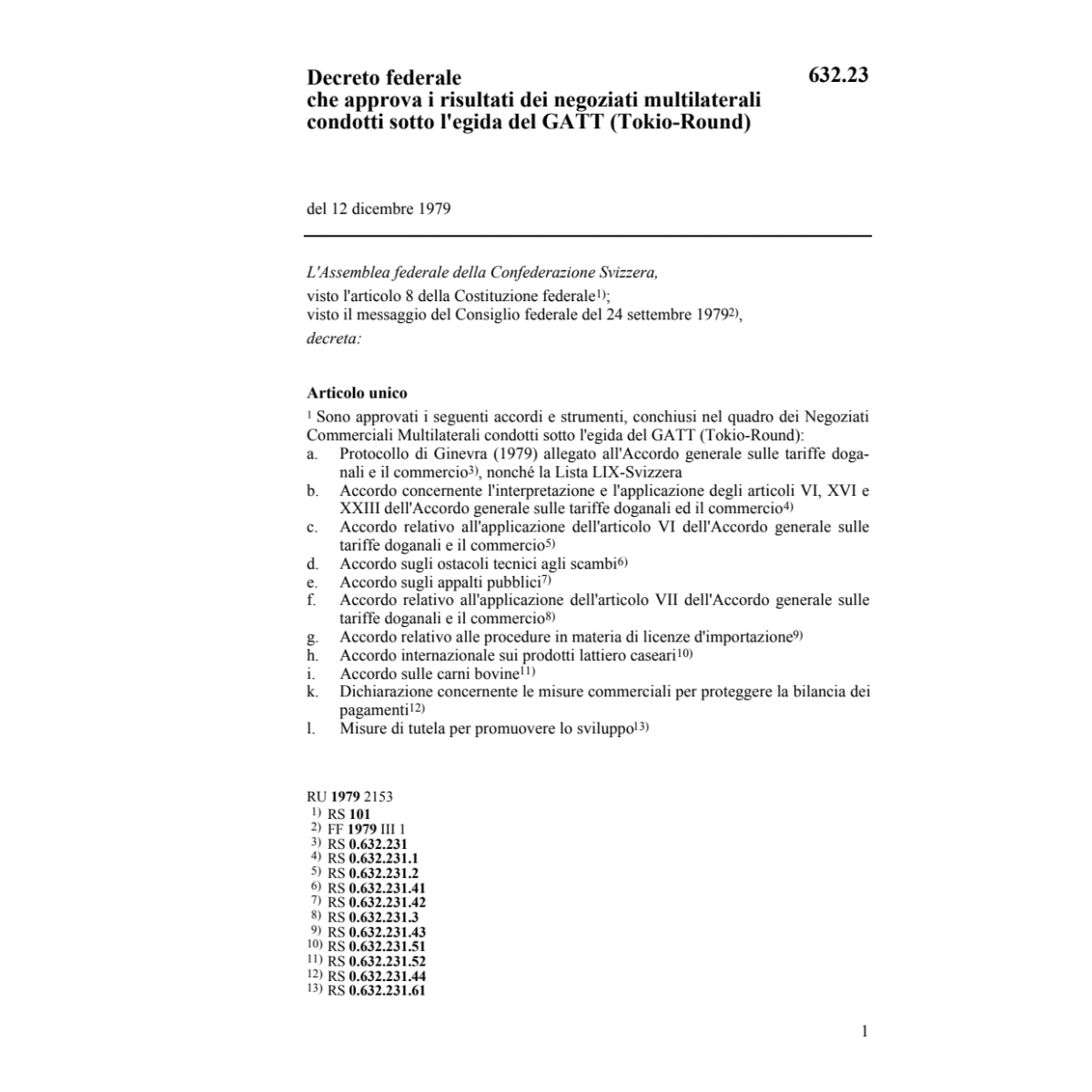 DF risultati negoziati egida GATT
