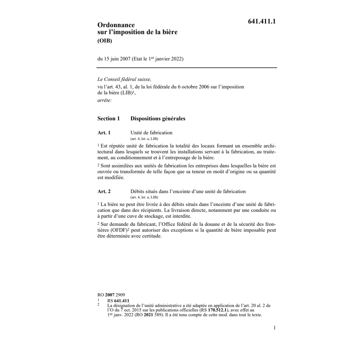 O imposition bière OIB
