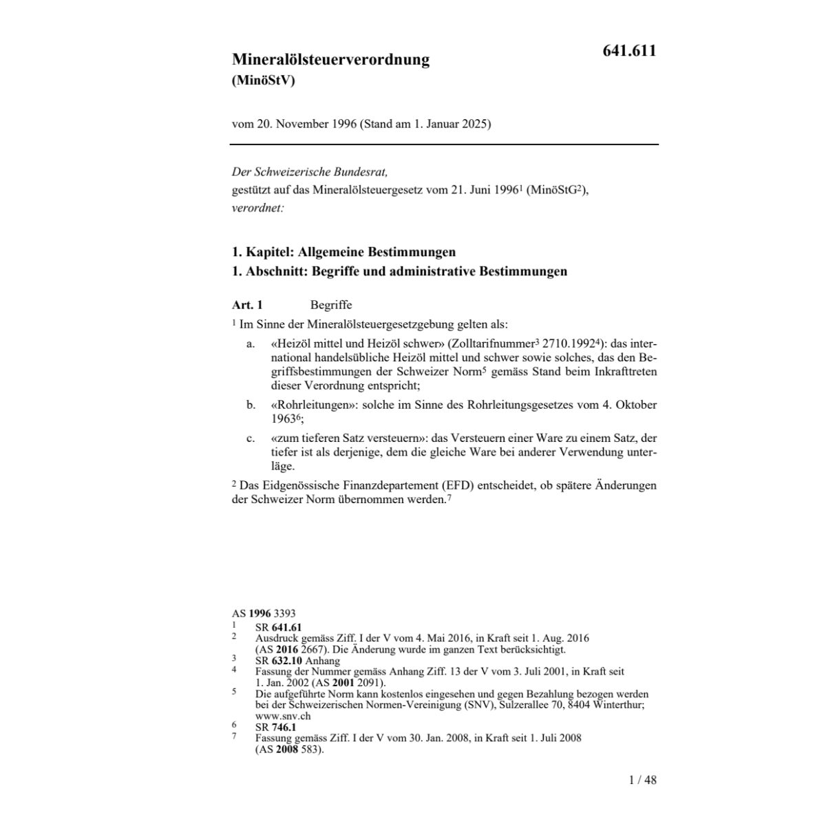 Mineralölsteuerverordnung (MinöStV)